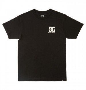 DC BLABAC x Wes Heritage Men's T Shirts Black | CFMBWGD-76