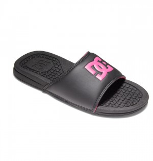 DC Bolsa Women's Slides Black / Pink | CSRGDYN-64