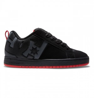 DC Court Graffik Men's Sneakers Black / Grey / Red | DTPWCIR-19