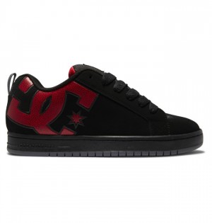 DC Court Graffik Men's Sneakers Black / Red | QYJZLWI-89