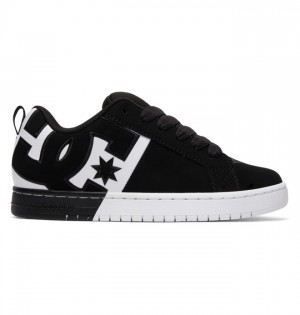DC Court Graffik Men's Sneakers Black / White / Black | XUQEHVM-35