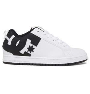 DC Court Graffik Men's Sneakers White / Black / Black | QPFAKXE-43