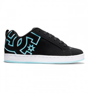 DC Court Graffik Women's Sneakers Black / Blue | DVRXFIZ-47