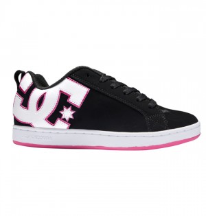 DC Court Graffik Women's Sneakers Black / Pink / Pink | GBXCTFM-60