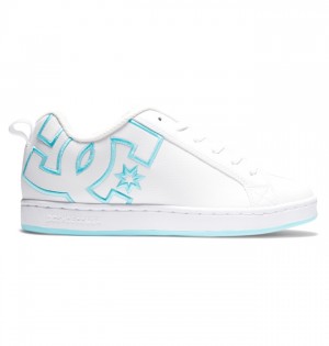 DC Court Graffik Women's Sneakers White / White / Blue | AYDBNZQ-07