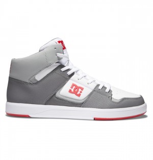 DC DC Cure High-Top Men's Sneakers White / Grey / Red | VRWDUKY-67