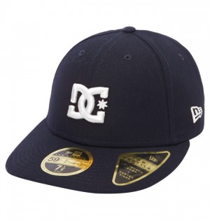 DC DC Lo Pro New Era Fitted Men's Hats Navy / White | ZFOTLNJ-47