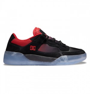 DC DC Metric Skate Men's Sneakers Black / Red | LCHKEQU-91