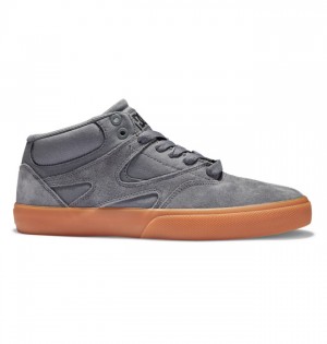 DC Kalis Vulc MID Mid-Top Men's Skate Shoes Grey | YQSWMIL-23