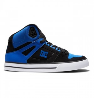 DC Pure High-Top Men's Sneakers Black / Royal | YKSVPNQ-37