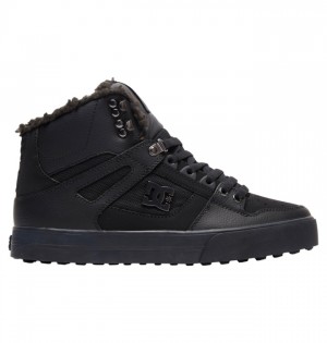DC Pure High-Top Men's Winter Boots Black / Black / Black | TMWJDZQ-05