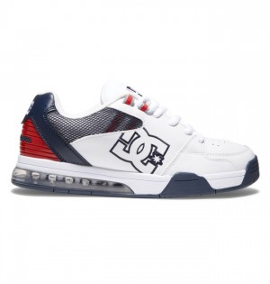 DC Versatile Men's Sneakers White / Red / Blue | XBRMIHP-76