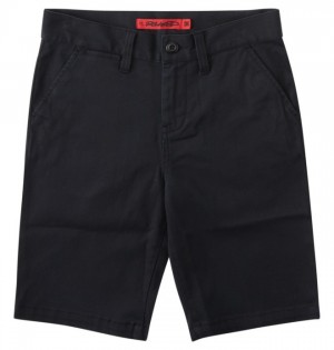 DC Worker Relaxed Fit Chino Kids' Shorts Black | RAEFKMP-35