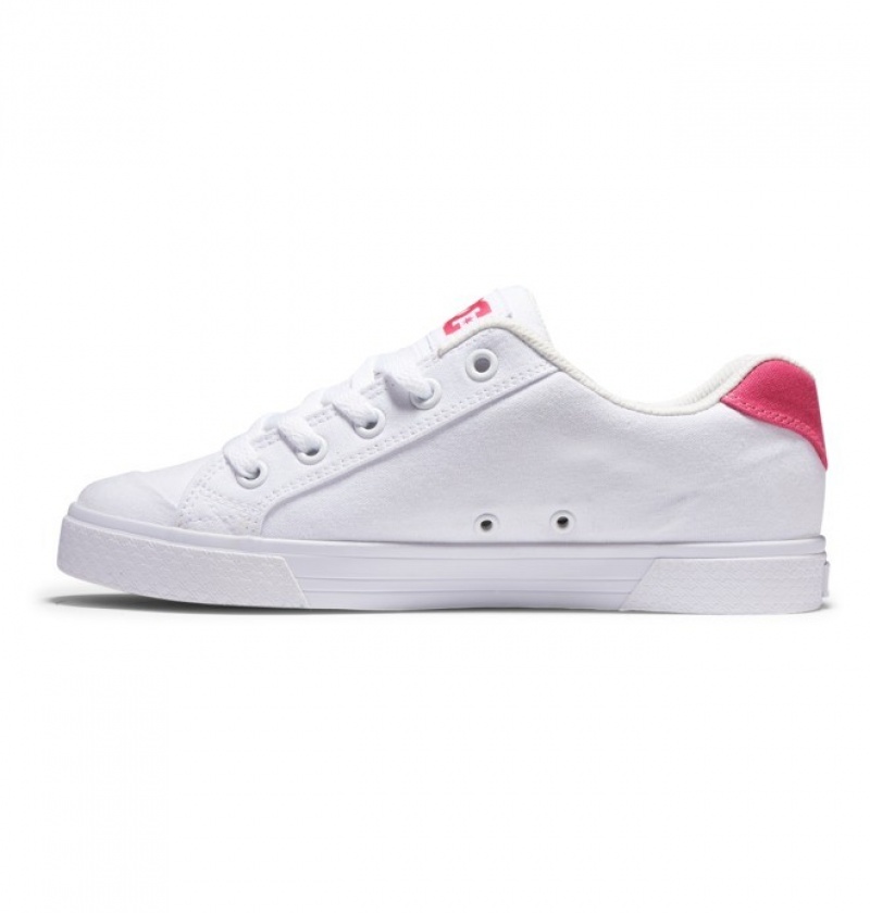 DC Chelsea Women's Sneakers White / Pink | JFBZEAN-96