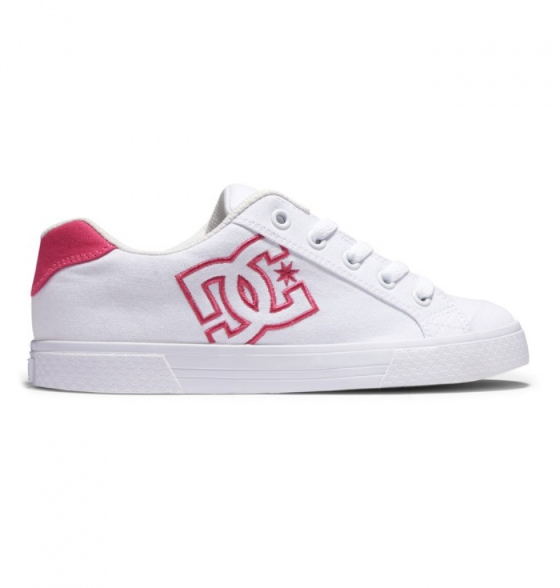 DC Chelsea Women\'s Sneakers White / Pink | JFBZEAN-96