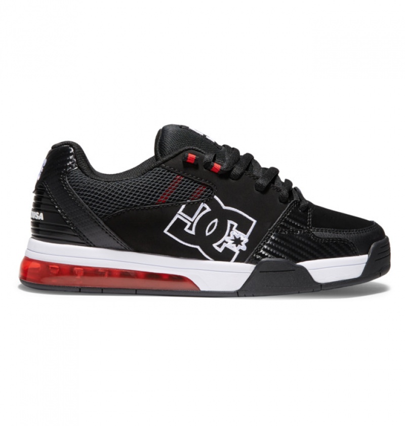 DC Versatile Men\'s Sneakers Black / White / Red | THGWNVO-58